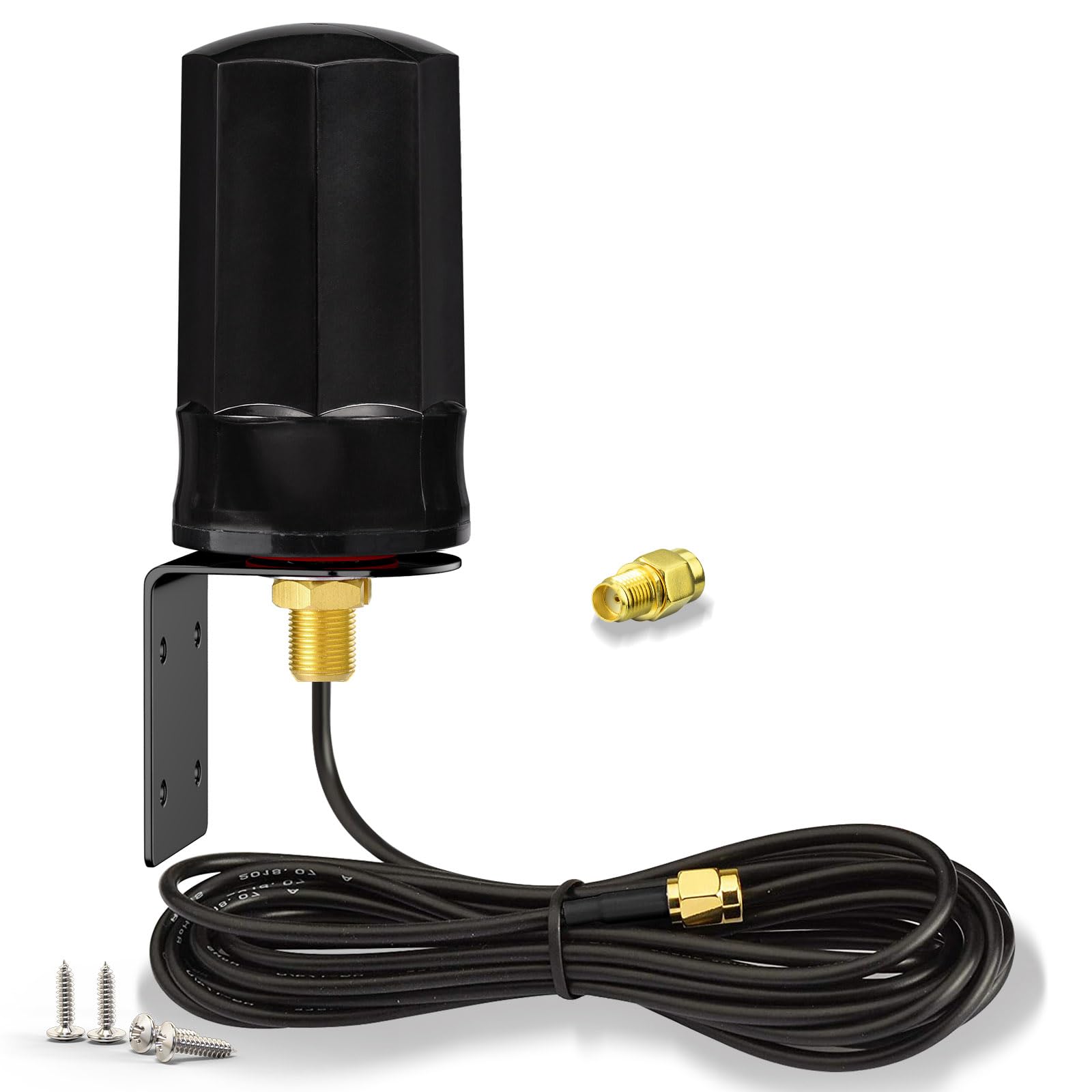 Bingfu 4G LTE Antenna Outdoor 7dBi SMA Male Wall Mount Waterproof Antenna Compatible with Vodafone EE O2 Three 4G LTE Router Gateway Modem Trail Camera