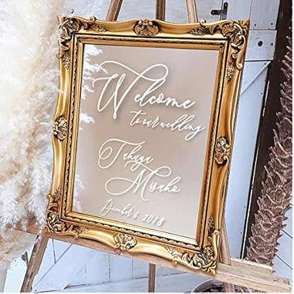 ミラーウェルカムボード ウェディング おしゃれ結婚式アイテム ウェルカムスペース演出品 ハートドロップス ホーム キッチン 通販 Amazon