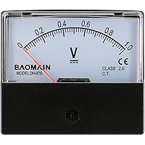 Baomain Analog Voltmeter 85C1 DC 0-5V Rectangle Analog Volt
