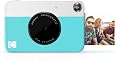 KODAK Printomatic Appareil Photo Instantané Bleu - Papier Zink 20 Feuilles + Étui + Album + Cadres + Autocollants