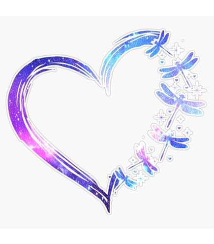 Mandala Arts Dragonfly Moon Window Decal - 4.5 Inch Translucent Peel And Stick Sticker