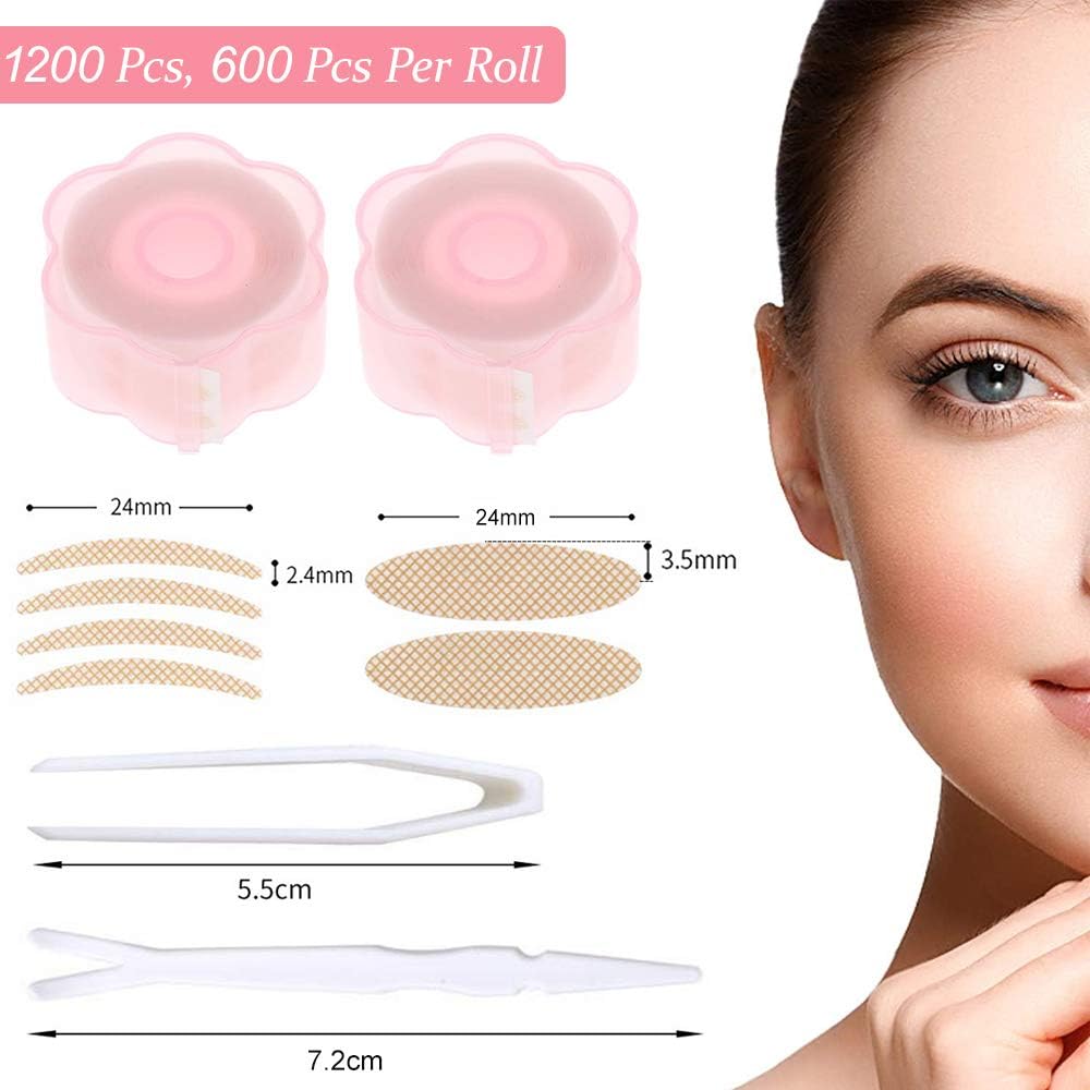 1200 Pcs Eyelid Tape, Invisible Double Eyelid Lift Strips Instant Eyelid Stickers - Image 3