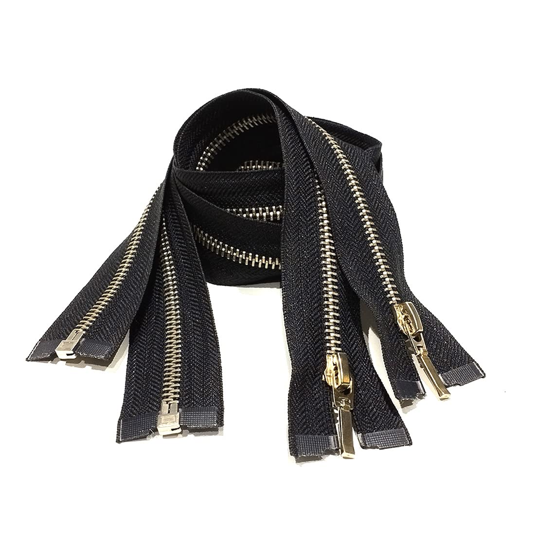 2 Units/Open Metal Zippers, Available in Maya 3# and 5#, Sewing Zipper, Black, Blue, Silver