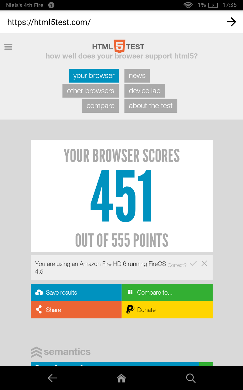 HTML5test WebView:Amazon.co.uk:Appstore for Android