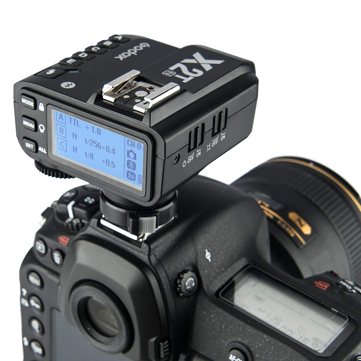 GODOX X2T-N TTL Wireless Flash Trigger for Nikon, Bluetooth Connection Supports iOS/Android App Contoller, 1/8000s HSS, TCM Function, 5 Separate Group Buttons X1T Upgrade Version