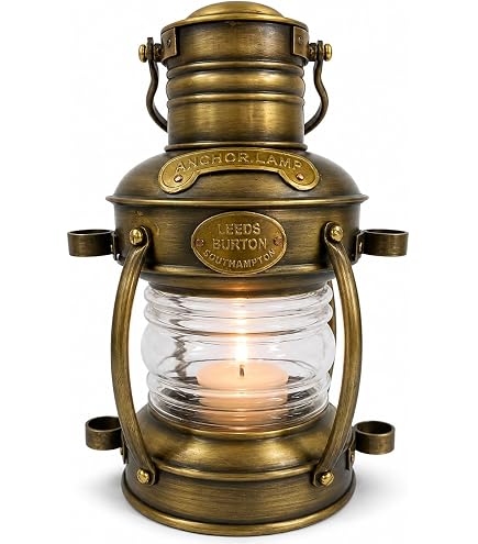 Amazon.com: Brass & Copper Anchor Oil Lamp Leeds Burton Nautical