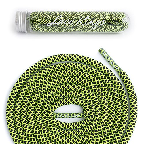 Lace Kings Round Shoelaces (Green/Black - 45in)