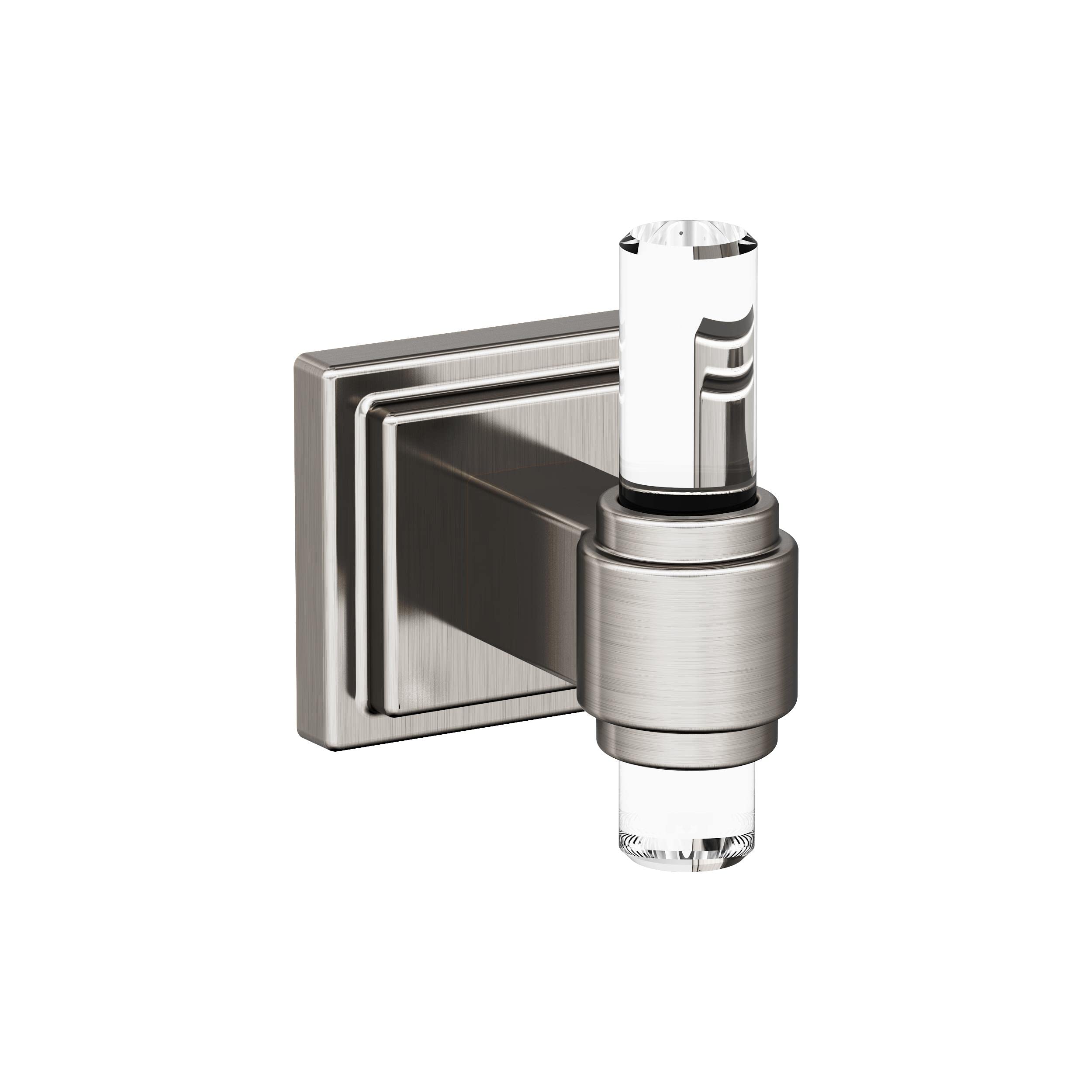 Amerock BH36060CG10 Glacio Robe Hook, Clear/Brushed Nickel — image 1
