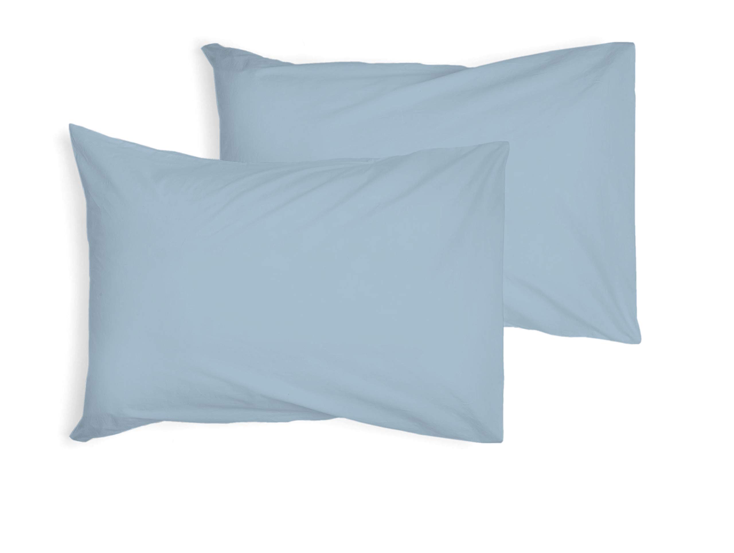 ZIMEL HOMES-Pair Of Housewife Pillow Cases, Oxford Pillow Cases 200 Thread Count Easy Care Non Iron Percale Polycotton-15 Colours (Sky Blue, Pair of Housewife Pillow Cases)