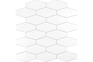 Avant Decor 8 Tiles | Stone Composite Wave | Peel and Stick Kitchen Backsplash Stick On Wall Easy DIY Installation 9.85" x 11.02"