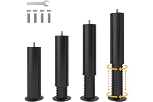 Yireehome Adjustable 8-12 inch Bed Legs Metal Replacement Heavy Duty Leg M8 M10 Thread (Set of 4) Support Leg for Adjustable Bed Frame, Sofa, Cupboard, Desk