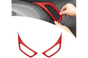 Ferianl 2PCS Wheel Fender Air Vent Inlet Trim Cover Decor, Side Fender Hood Vent Trim Panel, Compatible with Jeep Wrangler JL JLU Gladiator JT 2018-2025, Red Auto Exterior Accessories
