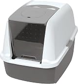 Catit Large Hooded Grey Litter Box with Airsift Filter System
