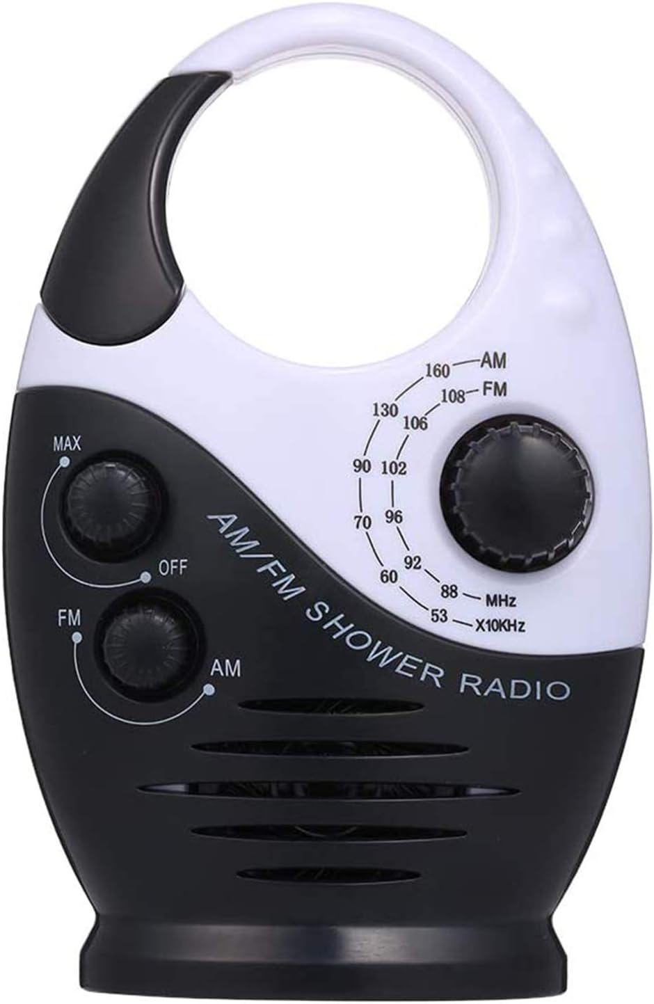 DYHF Shower Radio Top Handle Battery Powered Mini AM FM Portable