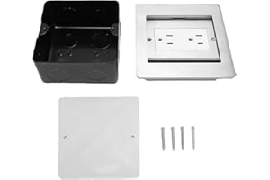 ZenithAur Recessed Floor Outlet with Dual Receptacles and Sliding Cover for Office Floors and Kitchen Countertops an Integrat