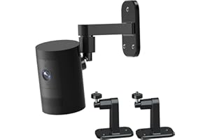 DUKOYB 2Pack Camera Wall Mount,Compatible with Outdoor Cam Plus/Stick Up Cam Battery/Plug-in/Pro/Indoor Cam(1st Gen),360 Degree Adjustable No Drilling Mount for R/ing Outdoor Indoor Cameras,Black