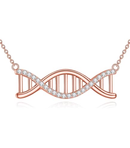 Amazon.com: Sterling Silver DNA Necklace – Dainty Science Jewelry
