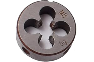 TIPLUSTA Metric Right Hand Round Die, Machine Thread Die, Screw Thread Cutting Die for Mold Machining, Alloy Steel (M8x1.25)