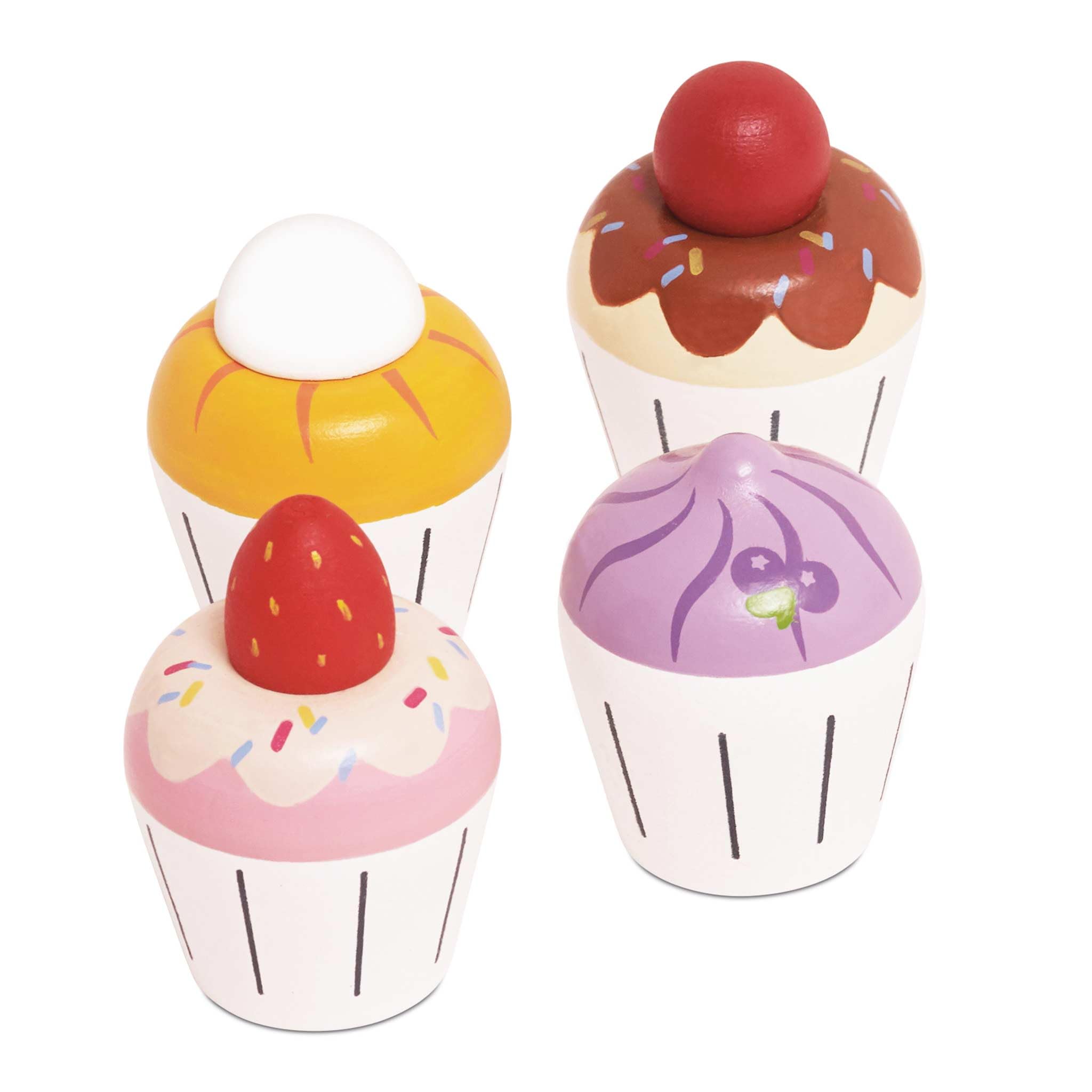 Le Toy Van Wooden Pretend Play Cupcakes Set Role Play Tea Party Toy