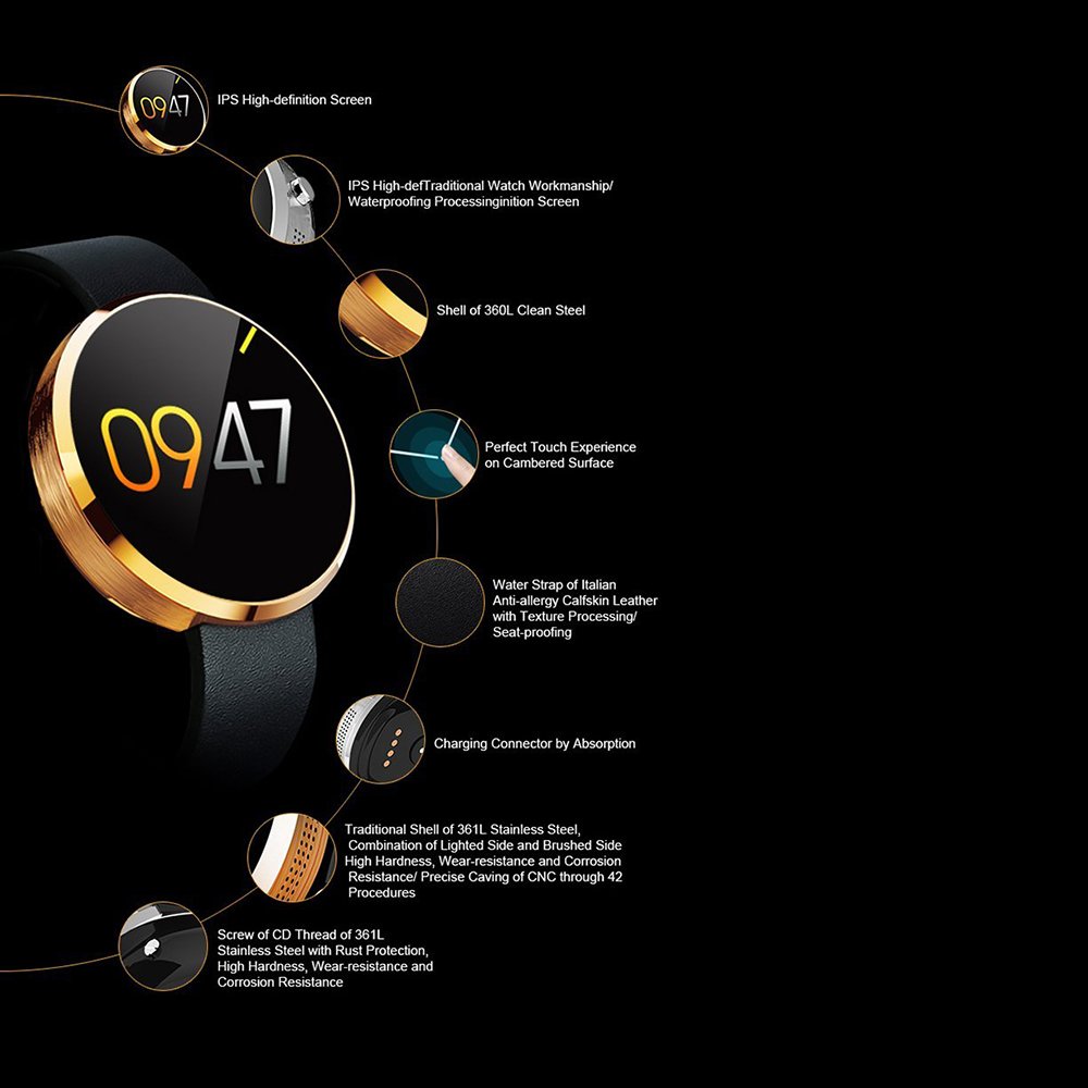 Powerlead Plsw Dm360 Waterproof Bluetooth Smart Watch Heart Rate