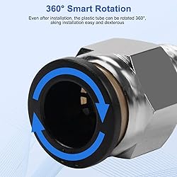 CNAODUN 10 Pcs Push-to-Connect Fittings 3/8 Inch