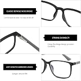 ZENOTTIC Blue Light Glasses Men Square Grey Frame Anti-Glare Sport view 2