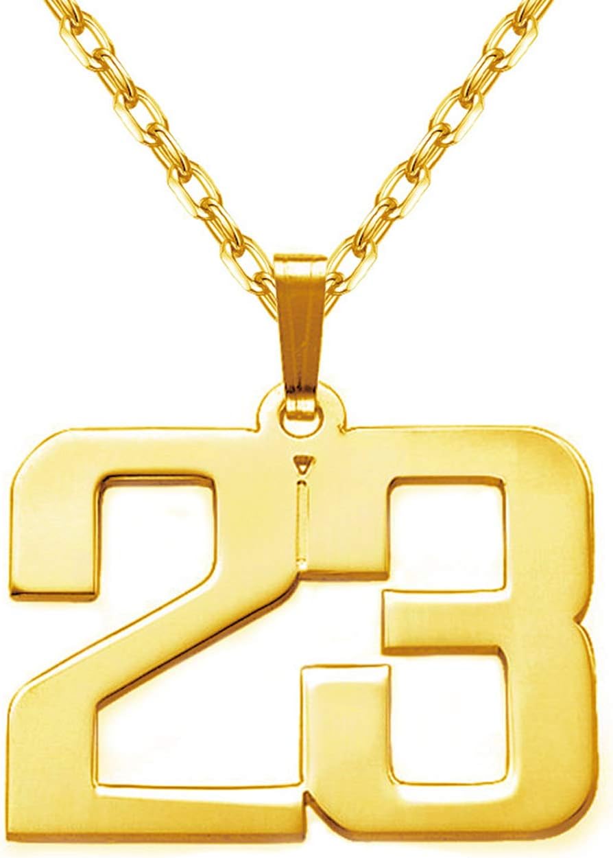 EVER2000 Custom Lucky Number Necklace, Sterling Silver Personalized Pendant with Any Number Jewelry Gift for Women