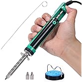 YIHUA 929D-V Electric Desoldering Soldering Iron Solder Sucker Desoldering Pump with Shorter Charging Handle and Desoldering 