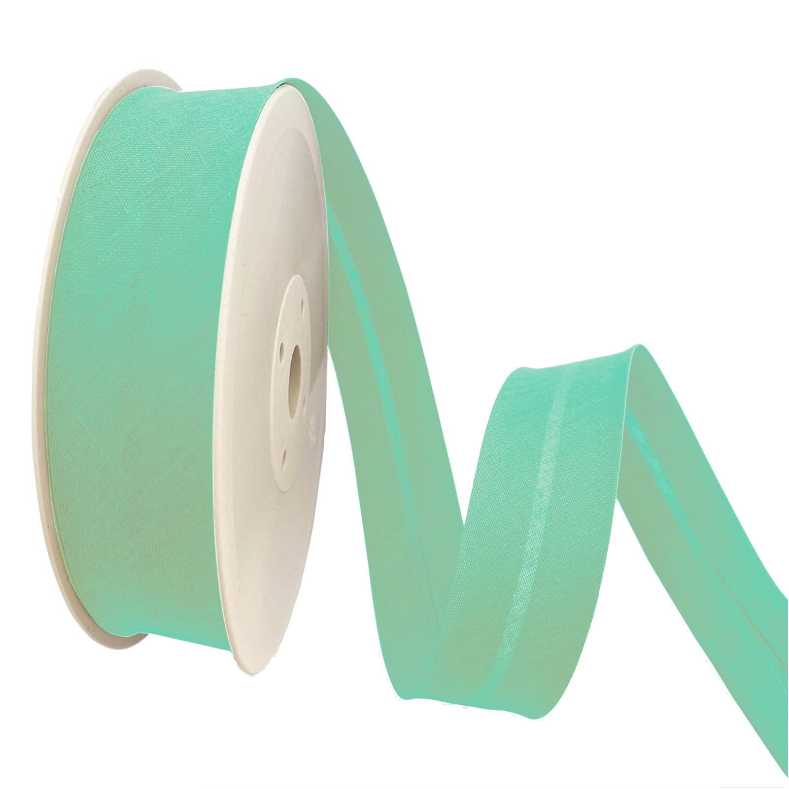 TEXTEX = 30mm Wide Bias Binding Tape. 50% Cotton and 50% Polyester. 10m Piece - (Aquamarine)