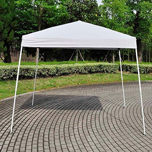 Easy Pop Up Canopy Party Tent, 8-Feet x 8-Feet(2.5 X 2.5 M) Waterproof Foldable Tent Beach Canopy (White, 8' X 8')