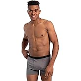 ayaecofashion AYA | Men's Organic Pima Cotton Boxer Briefs | Natural Gray M