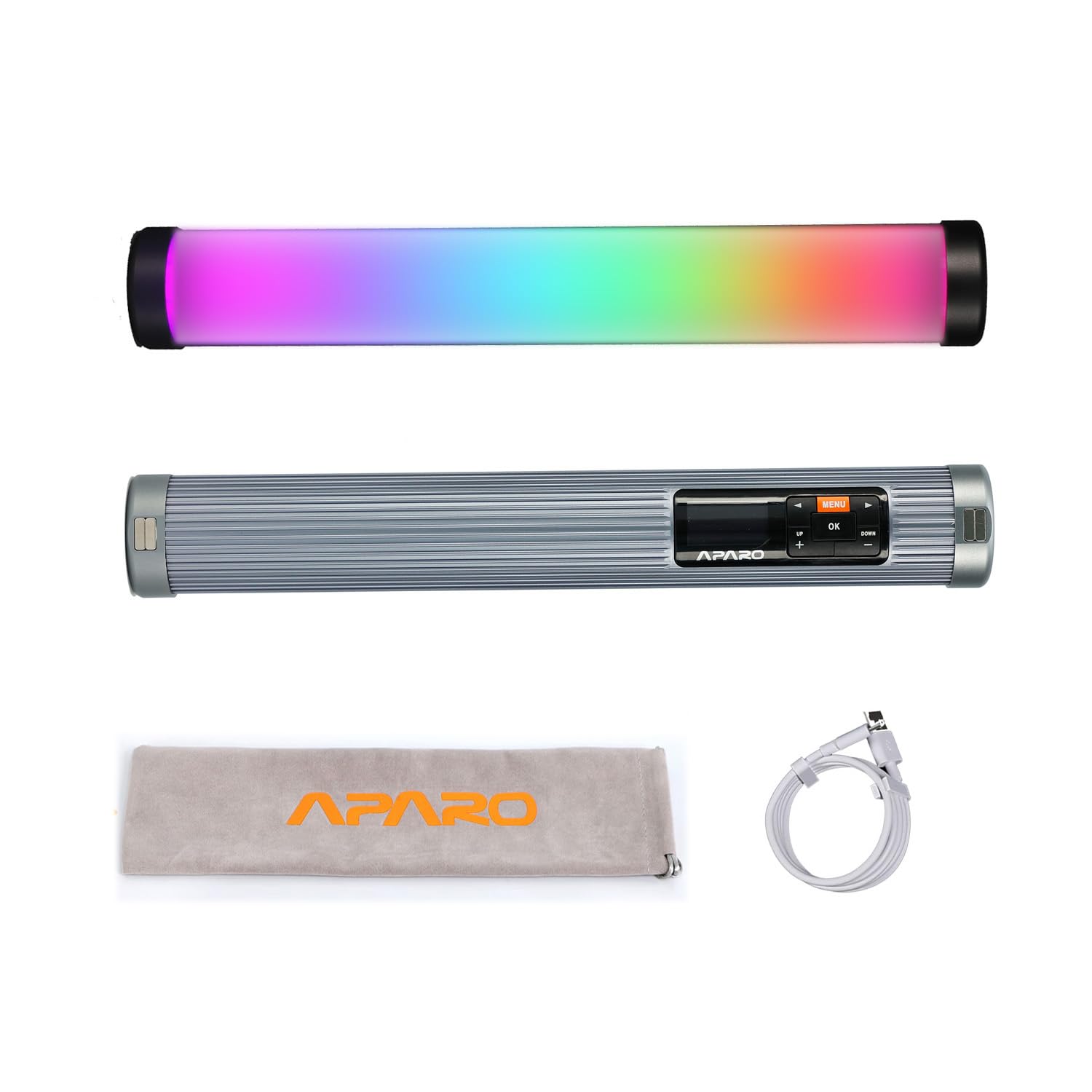 Falcon Eyes APARO Meteor 30 RGBWW LED Pixel Light Tube 1 ft 9W CCT 2000K-20000K with Full-color Light Effects Supports APP Control