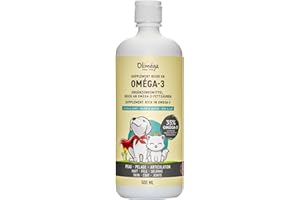 Camelina Oil for Dogs & Cats, 500mL by Olimega Farm | High in Omega-3 & Vitamin E | Support for Healthy Joints, Coat & Skin |