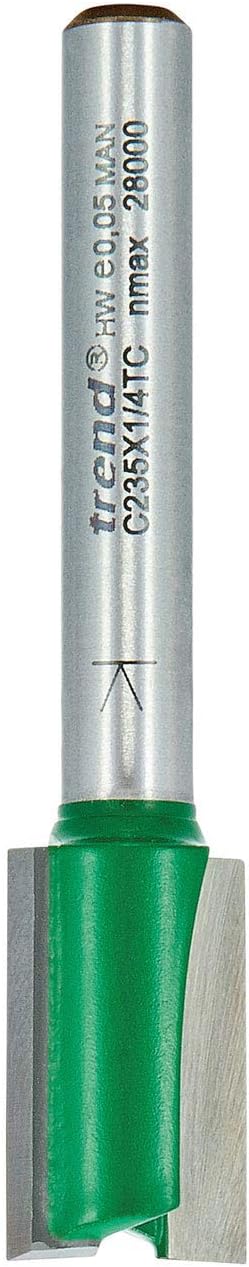 Trend CraftPro Straight Two Flute Router Cutter, 1/4 Inch Shank, 12.7mm Cut Diameter & 19mm Cut Length - Image 5