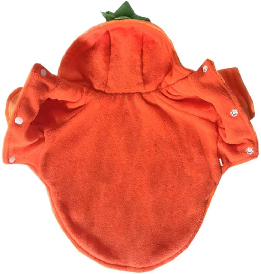 Mogokoyo Dog Cat Halloween Pumpkin Costume,Pet Cosplay Costumes,Puppy Warm Outfits Fleece Hoodie Animal Autumn Winter Clothes (L Size) - Image 5