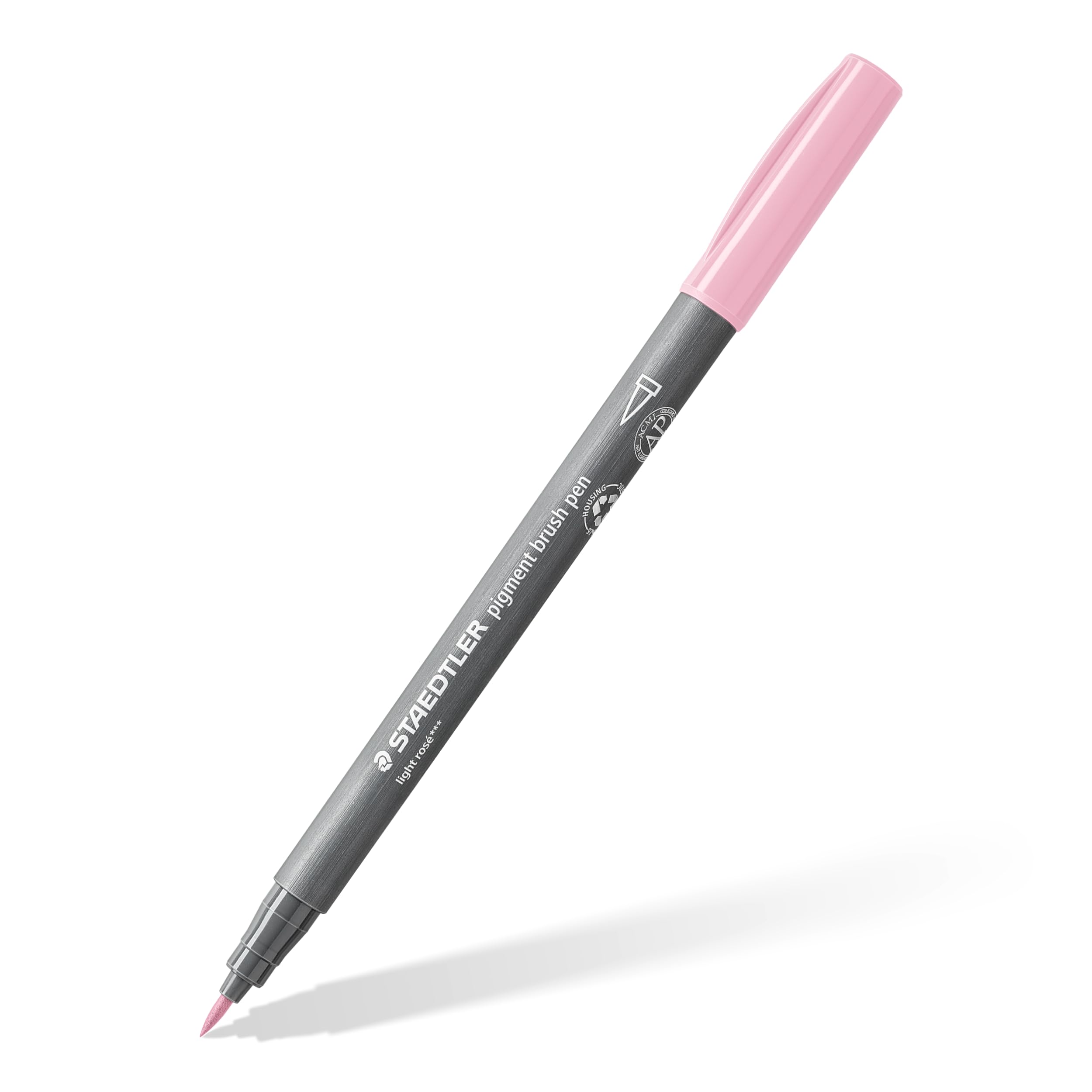 STAEDTLER 371-21 Pigment Arts Brush Pen - Light Rose (Box of 10)