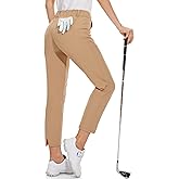M MOTEEPI Womens Golf Pants Work Hiking Travel Pants with Pockets Lightweight Stretchy Slim Fit Golf Clothes