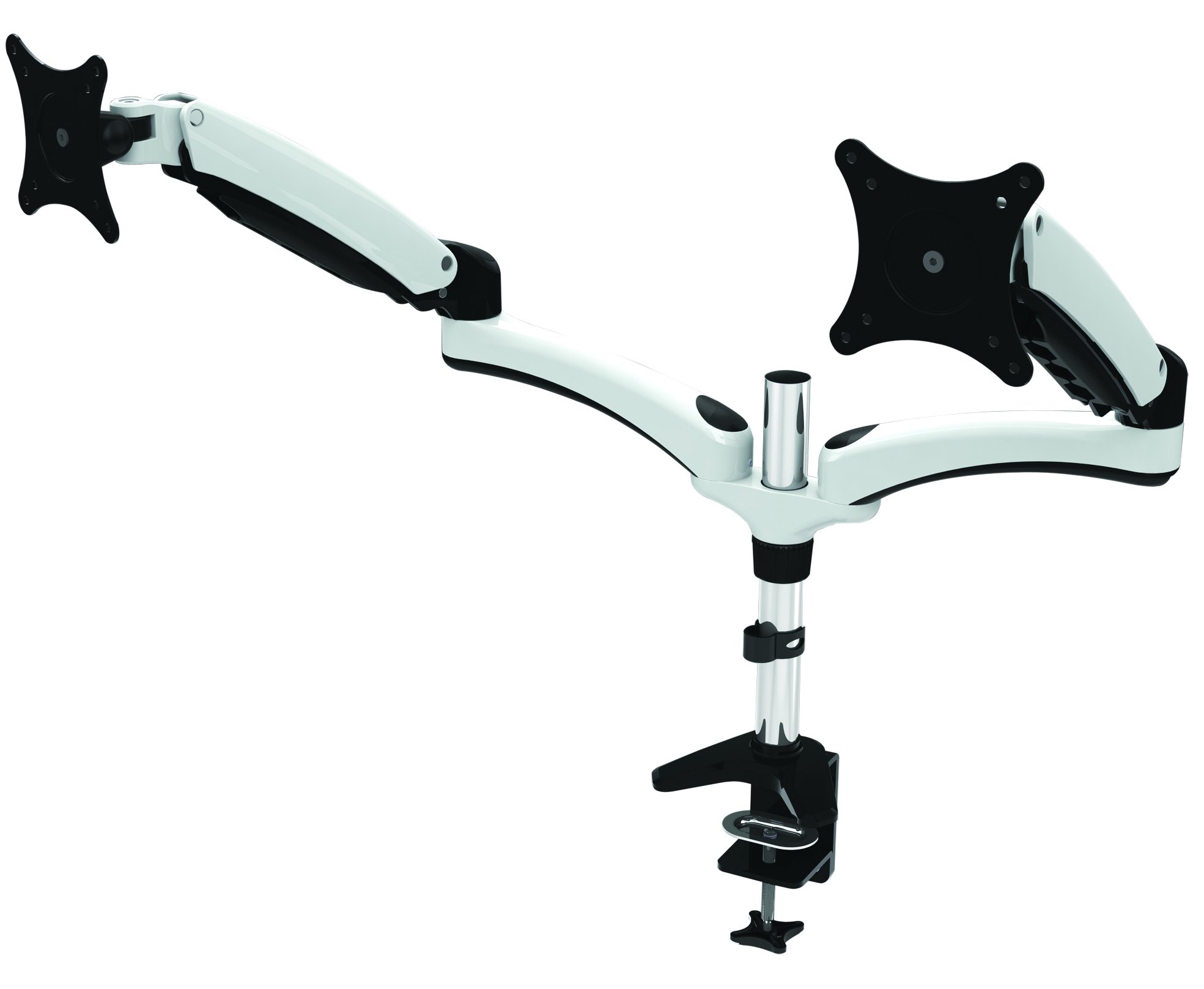 Amer Dual Articulating Arms Mount for Monitor - Black, Chrome, White