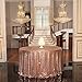 PartyDelight Rose Gold Sequin Tablecloth Round 120