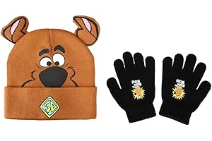 BIOWORLD Scooby Doo Knitted Cuff Hat with Gloves for kids