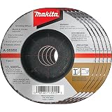 Makita A-95956-5 36 Grit INOX Grinding Wheel (Pack of 5), 4-1/2" x 1/4" x 7/8"