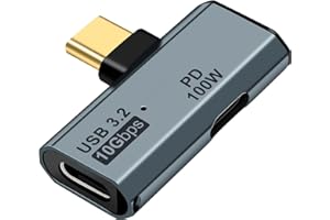 Seminer USB C OTG Adapter, Type C 100W PD Charging USB C to Dual USB C Splitter for iPhone 15 Pro Max, Google TV Chromecast 2