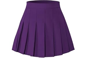SANGTREE Girls Women's Pleated Skirt, Elastic Waist Uniform Skirt Plus Size, 2 Years - US 4XL