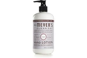 MRS. MEYER'S CLEAN DAY Hand Lotion for Dry Hands, Non-Greasy Moisturizer Made with Essential Oils, Lavender, 12 oz