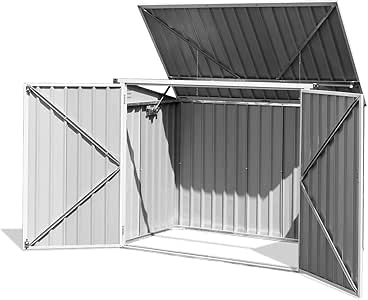 GOPLUS - Cobertizo de almacenamiento horizontal multifunción para