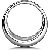 BodyBonita Septum Rings 16G - 316L Stainless Steel Nose Rings Hoops for Men Women Septum Piercing Jewelry 8 mm 10 mm