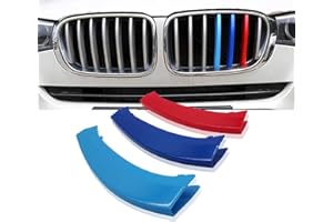 NYZAUTO Three Colored Stripe Grille Insert Trims Compatible with BMW 2011-2017 F25 X3 and 2014-2018 F26 X4 Center Kidney Grill