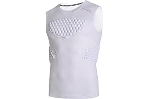 COOLOMG Youth Baseball Chest Protector Padded Compression Shirt Softball Football Lacrosse Rib Heart Sternum Guard