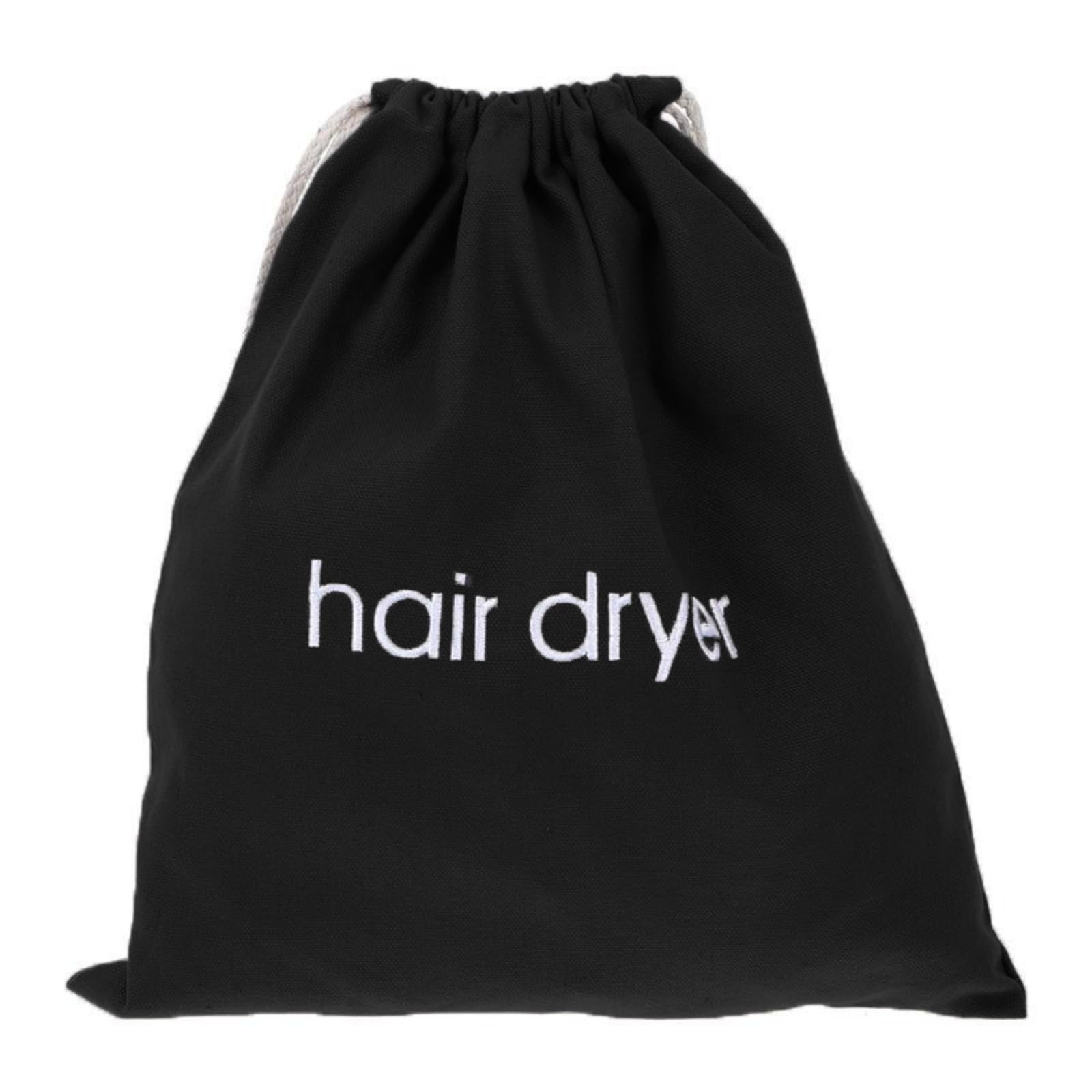 YISIFEINUO Hair Dryer Bag Travel Storage Drawstring Blow Pouch Container Hotel Bags Hairdryer Case Organizer Hair Dryer Holders for Travel Bathroom 33x30 cm (Black)