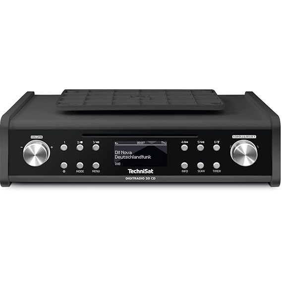 TechniSat DIGITRADIO 20 CD – Kompaktes DAB+ Küchen- & Badezimmerradio – Empfangsstarkes UKW Unterbauradio mit CD Player und U